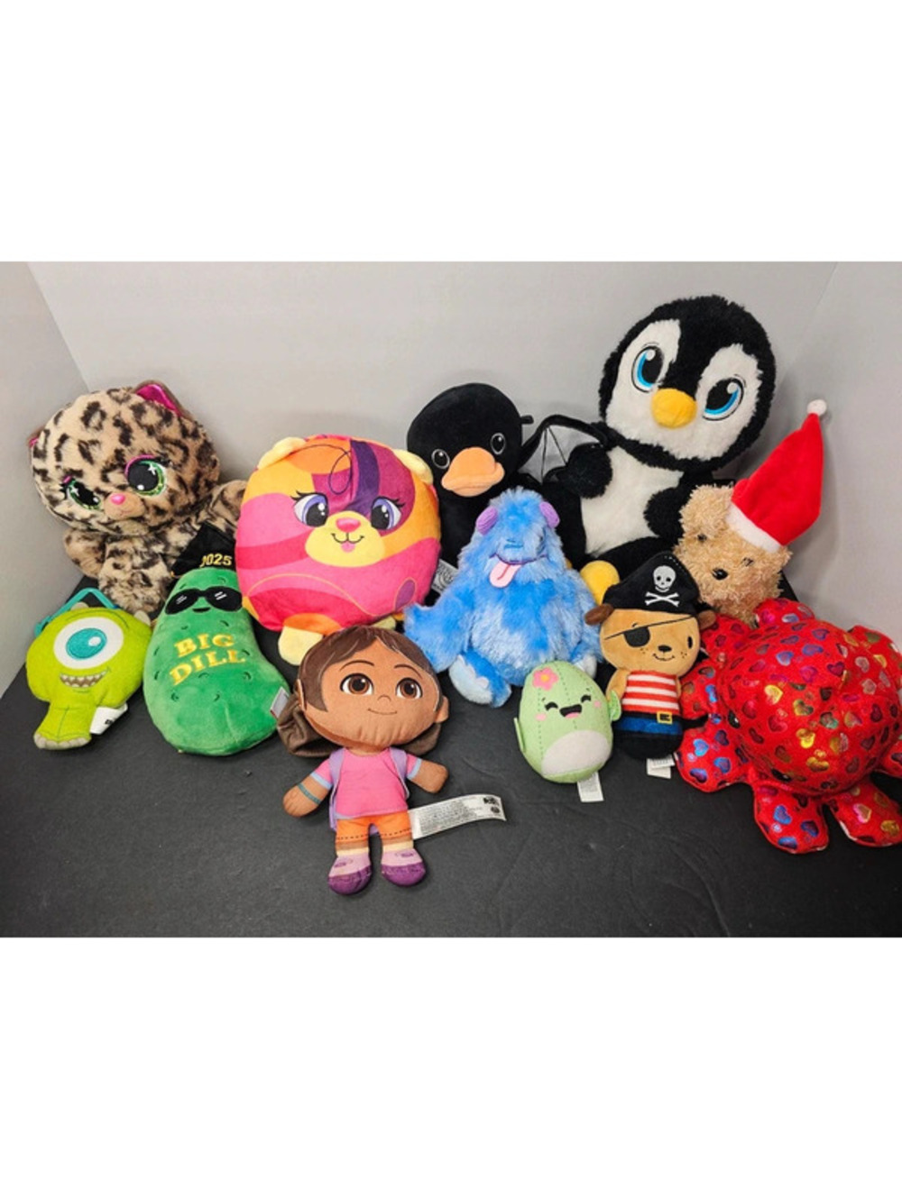 Plush Lot of 13 Mike Wazowski Dora Squishmallow Mixed Bundle
